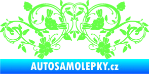 Samolepka Květina dekor 026 Fluorescentní zelená