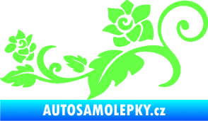 Samolepka Květina dekor 038 levá Fluorescentní zelená