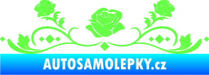 Samolepka Květina dekor 039 růžičky Fluorescentní zelená