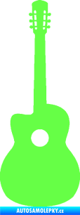 Samolepka Kytara akustická Fluorescentní zelená