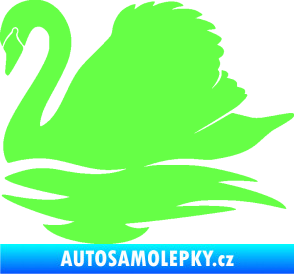 Samolepka Labuť 003 levá Fluorescentní zelená