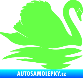 Samolepka Labuť 003 pravá Fluorescentní zelená
