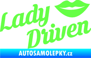 Samolepka Lady driven 002 nápis Fluorescentní zelená