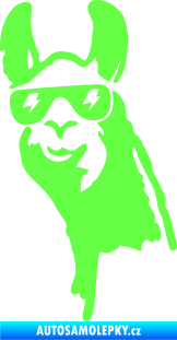 Samolepka Lama 003 levá Fluorescentní zelená