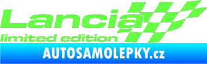 Samolepka Lancia limited edition pravá Fluorescentní zelená