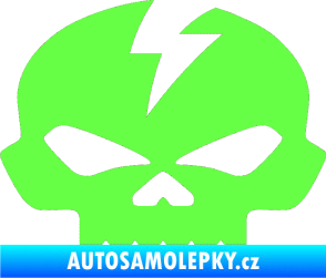 Samolepka Lebka 001 levá Fluorescentní zelená