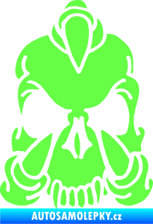 Samolepka Lebka 006 pravá Fluorescentní zelená