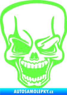 Samolepka Lebka 034 pravá Fluorescentní zelená