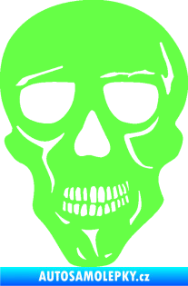 Samolepka Lebka 040 levá Fluorescentní zelená