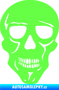 Samolepka Lebka 040 pravá Fluorescentní zelená