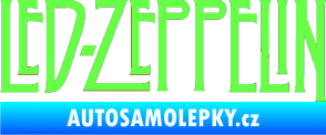 Samolepka Led Zeppelin Fluorescentní zelená