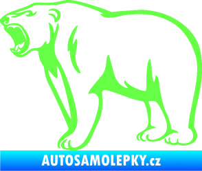 Samolepka Lední medvěd 003 levá Fluorescentní zelená
