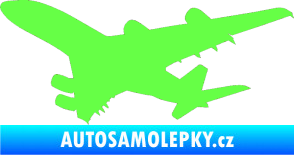 Samolepka Letadlo 002 levá Fluorescentní zelená