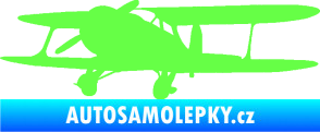 Samolepka Letadlo 006 levá Fluorescentní zelená
