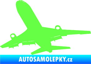 Samolepka Letadlo 007 levá Fluorescentní zelená