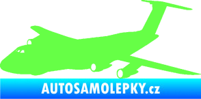 Samolepka Letadlo 008 levá Fluorescentní zelená