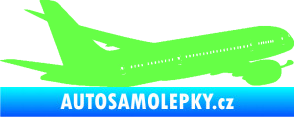 Samolepka Letadlo 009 pravá Fluorescentní zelená