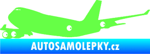 Samolepka Letadlo 012 levá Fluorescentní zelená
