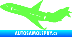 Samolepka Letadlo 013 levá Fluorescentní zelená