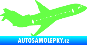 Samolepka Letadlo 013 pravá Fluorescentní zelená