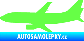 Samolepka Letadlo 019 levá Boeing 737 Fluorescentní zelená