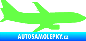 Samolepka Letadlo 019 pravá Boeing 737 Fluorescentní zelená