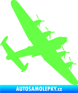 Samolepka Letadlo 022 pravá bombarder Lancaster Fluorescentní zelená