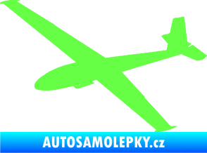 Samolepka Letadlo 025 levá kluzák Fluorescentní zelená