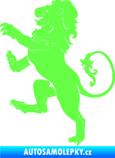 Samolepka Lev heraldika 004 levá Fluorescentní zelená