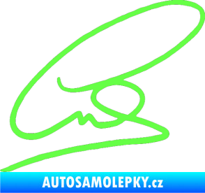 Samolepka Levis Hamilton podpis Fluorescentní zelená