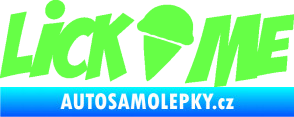Samolepka Lick me nápis Fluorescentní zelená