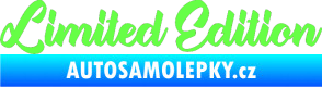 Samolepka Limited edition 006 Fluorescentní zelená