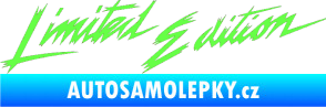 Samolepka Limited edition new 001 v řádce Fluorescentní zelená