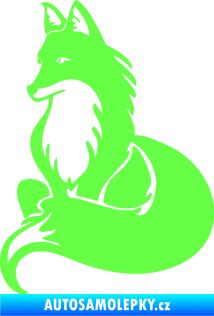 Samolepka Liška 003 levá Fluorescentní zelená