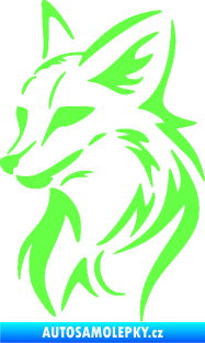 Samolepka Liška 004 levá Fluorescentní zelená