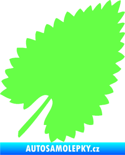 Samolepka List 001 pravá Fluorescentní zelená