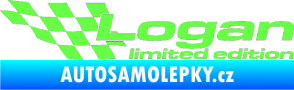 Samolepka Logan limited edition levá Fluorescentní zelená