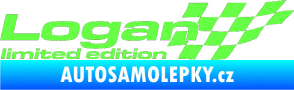 Samolepka Logan limited edition pravá Fluorescentní zelená