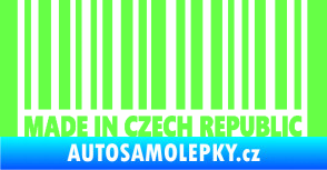 Samolepka Made in Czech republic čárový kód Fluorescentní zelená