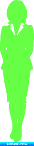Samolepka Manažerka levá silueta Fluorescentní zelená