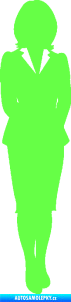Samolepka Manažerka pravá silueta Fluorescentní zelená
