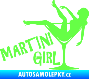 Samolepka Martini girl Fluorescentní zelená