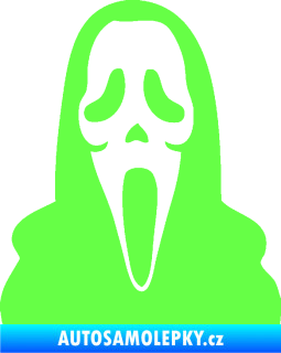 Samolepka Maska 001 scream Fluorescentní zelená