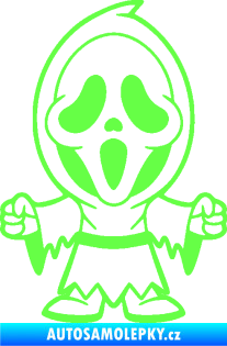 Samolepka Maska 002 pravá vřískot Fluorescentní zelená