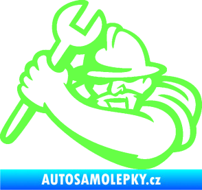 Samolepka Mechanik 001 levá Fluorescentní zelená