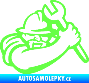 Samolepka Mechanik 001 pravá Fluorescentní zelená