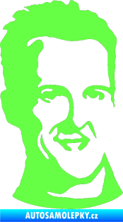 Samolepka Silueta Michael Schumacher pravá Fluorescentní zelená