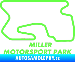 Samolepka Okruh Miller Motorsport Park outer Fluorescentní zelená