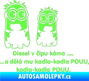 Samolepka Mimoňi Fluorescentní zelená