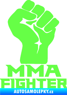 Samolepka MMA Fighter 001 pravá pěst Fluorescentní zelená